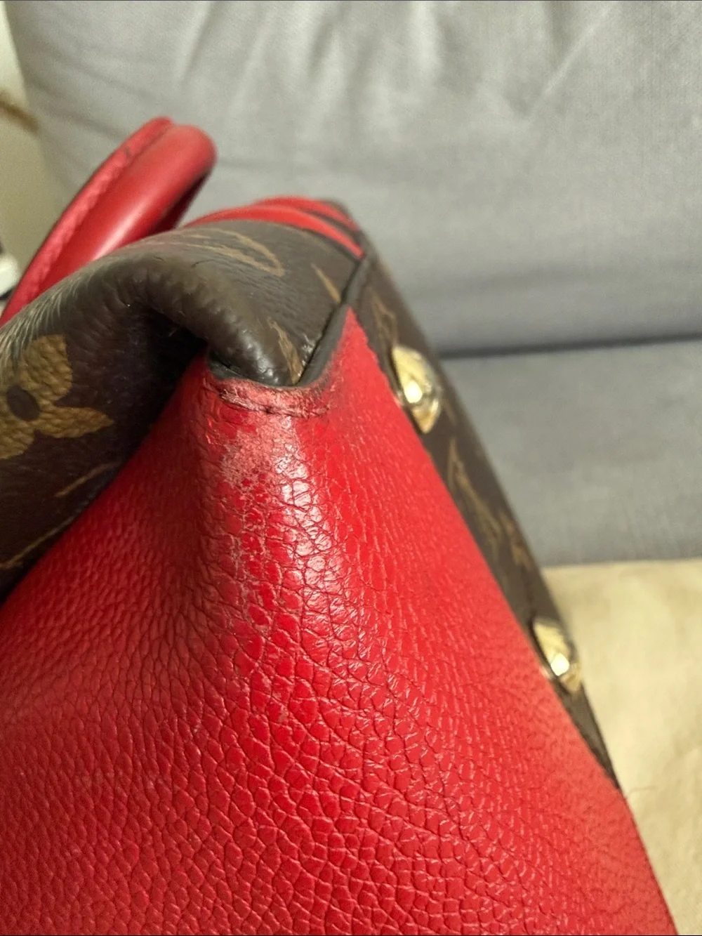 Louis Vuitton Small Soufflot Tote Monogram Canvas with Leather